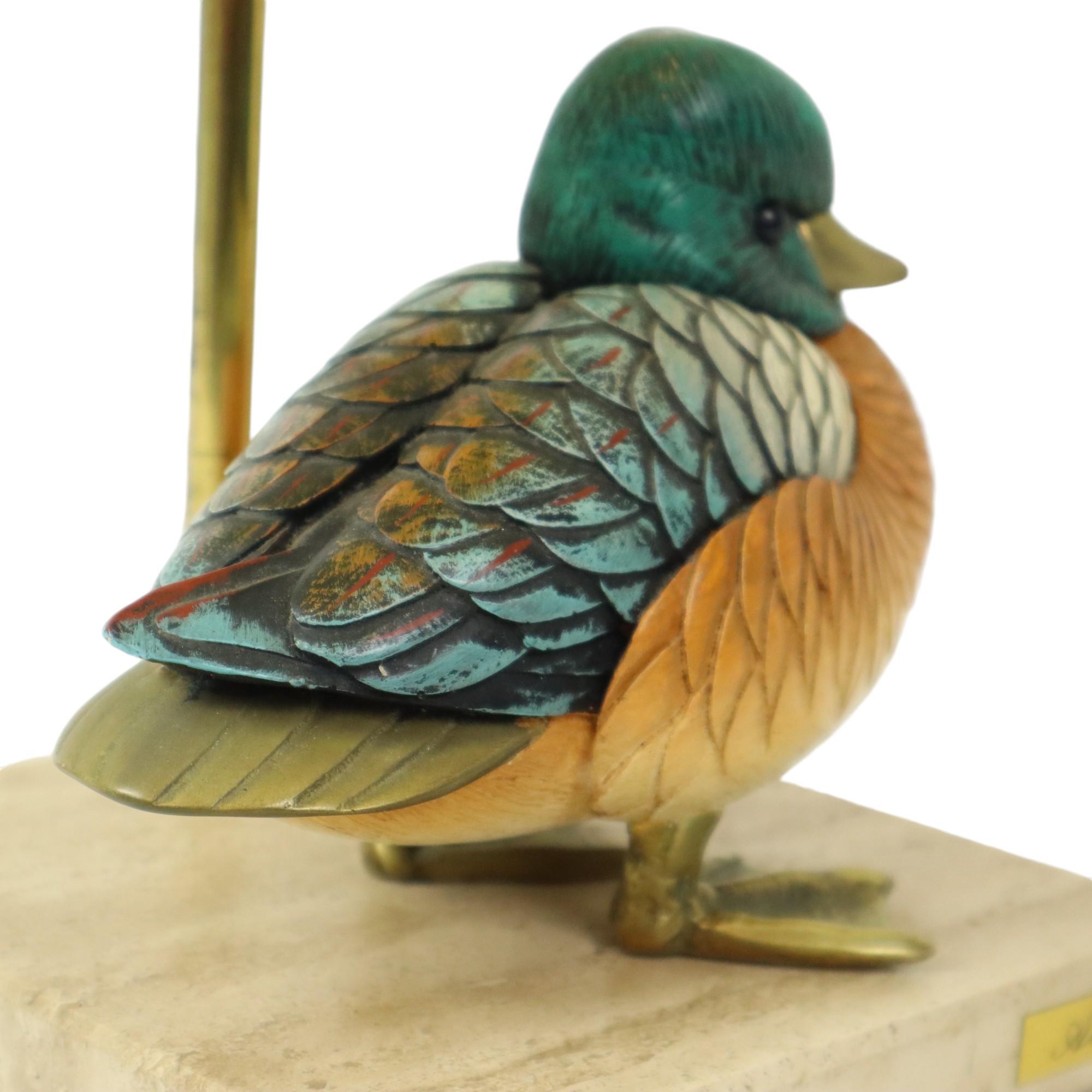 Artiflex Duck Lamp Design Brass Resin Travertine Malevolti For Sale 12
