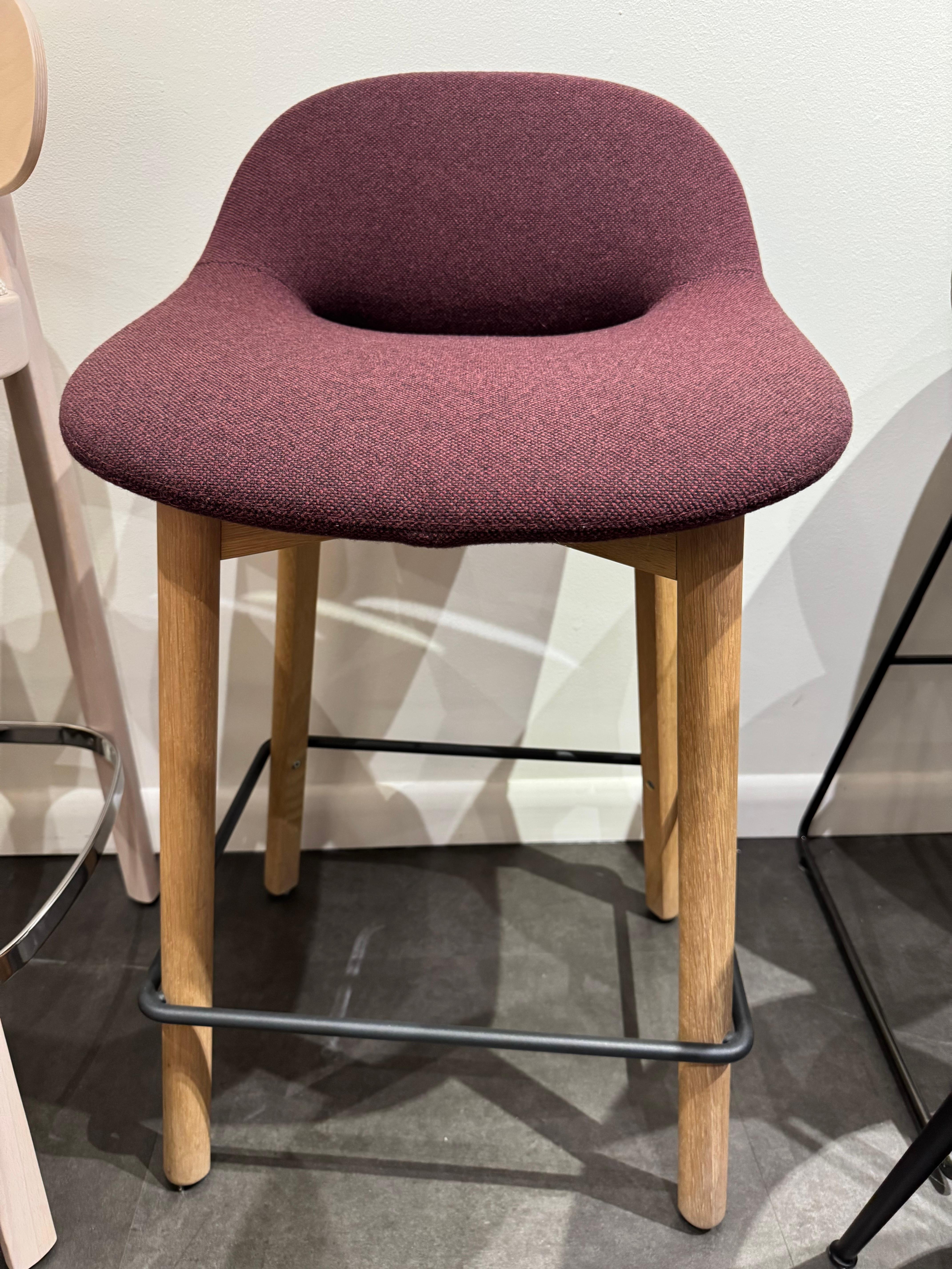 Dutch Artifort Beso Stool with Wood Legs by Khodi Feiz For Sale