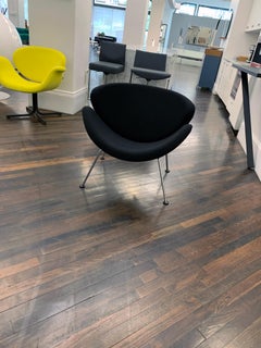 Artifort Black Orange Slice Armchair by Pierre Paulin