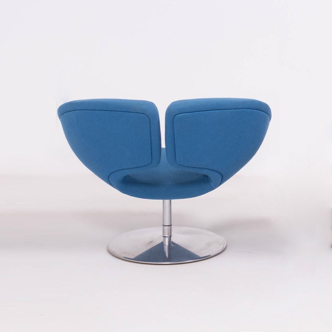 Originally designed in 2002 by Patrick Norguet for Artifort, the Apollo armchair is a bold example of modern design.

The armchair has a wide, sculptural form, creating a comfortable seat upholstered in a bright blue fabric.

They sit on cast