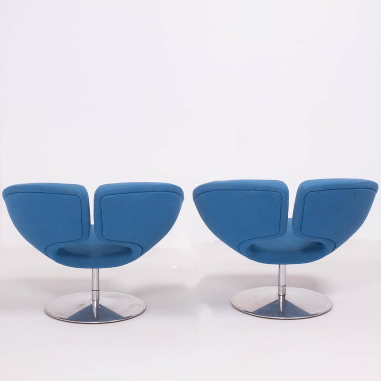 Contemporary Artifort by Patrick Norguet Apollo Blue Armchairs, Set of 2 For Sale