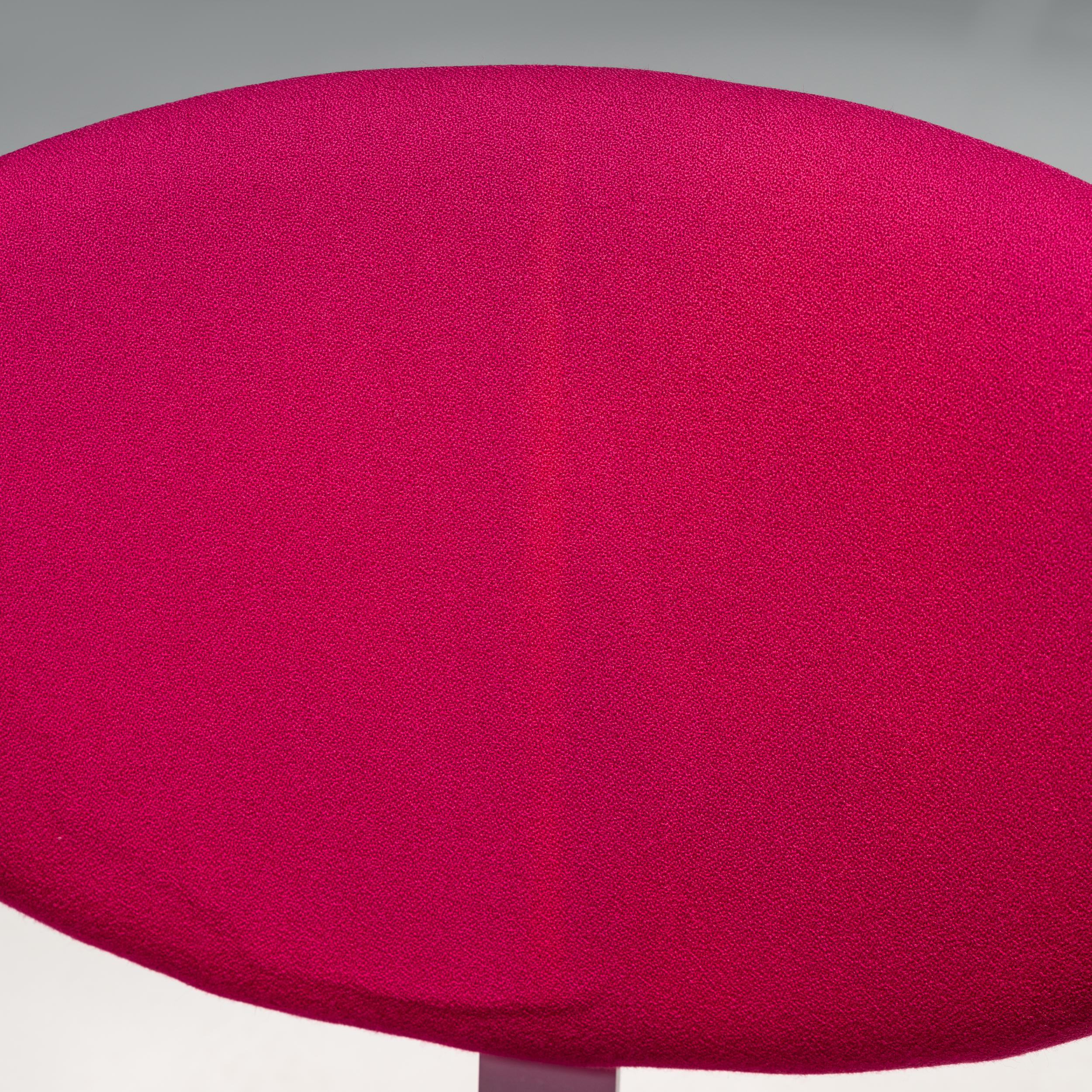 Artifort by Pierre Paulin Pink Fabric Little Tulip Swivel Chairs, Set of 4 3