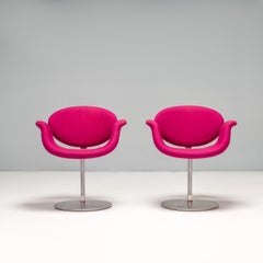 Artifort par Pierre Paulin - Chaises pivotantes en tissu rose Little Tulip, lot de 4