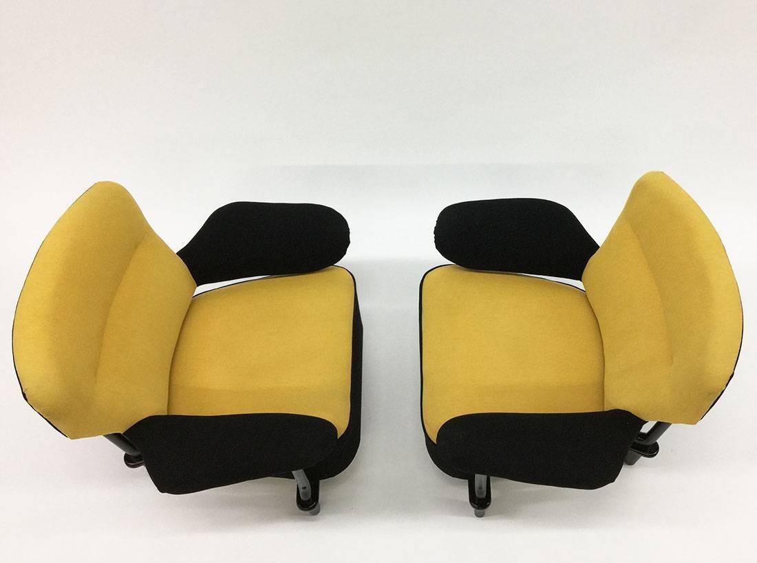 Two armchairs by Artifact (Netherlands), 1950s
Attributed to Theo Ruth (1915-1971)

The chairs has been upholstered with yellow and black Kvadrat Divina fabric

The size is 81 cm x 81 cm x 81 cm.

 


 