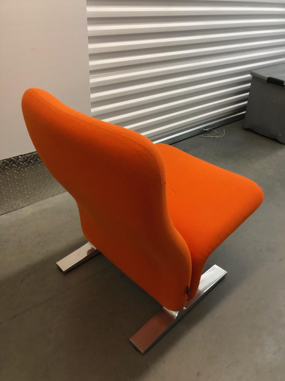 Artifort Classic Orange Low Back Concorde Chair by Pierre Paulin 7
