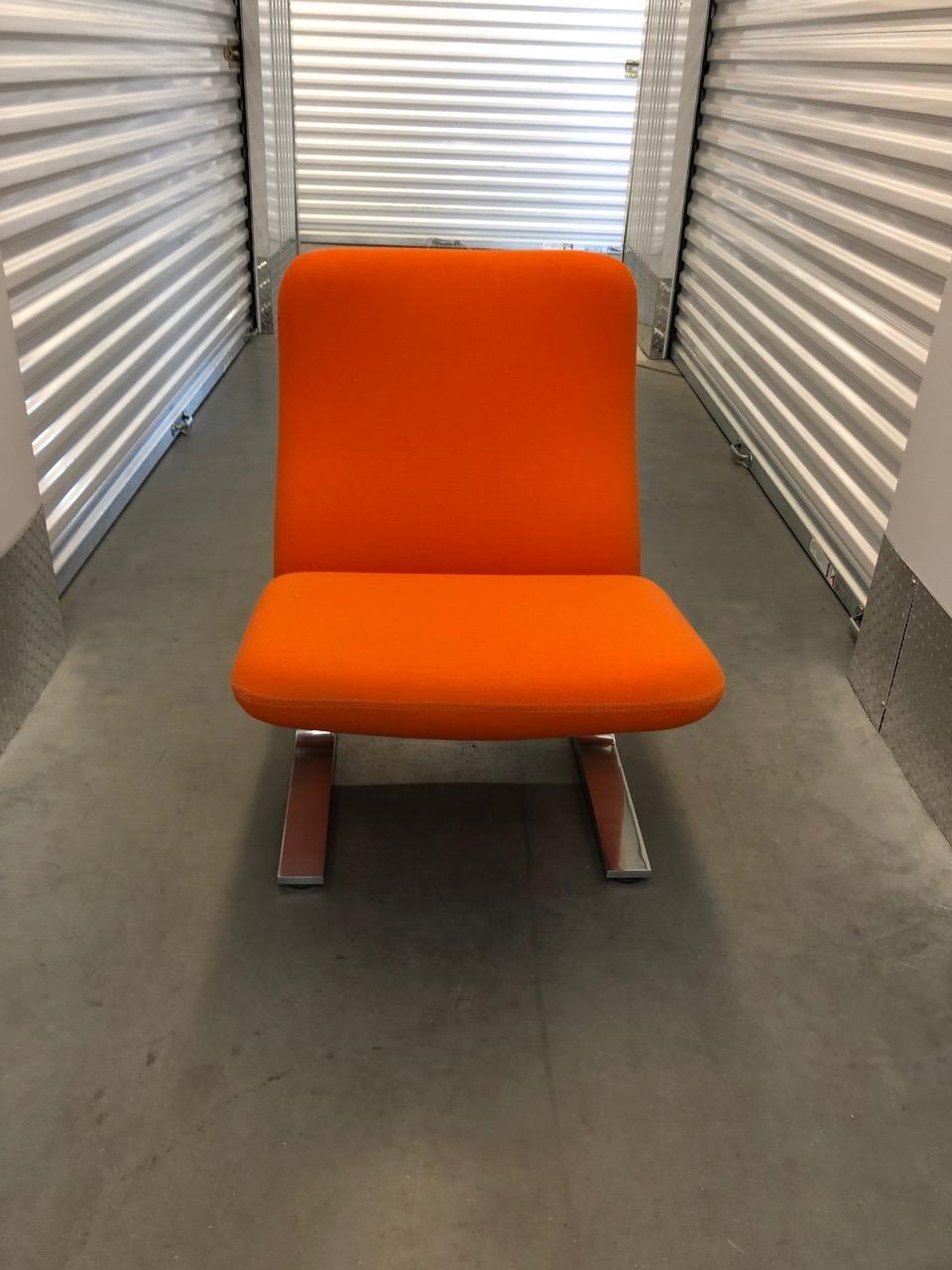 Mid-Century Modern Artifort Classic Orange Low Back Concorde Chair by Pierre Paulin