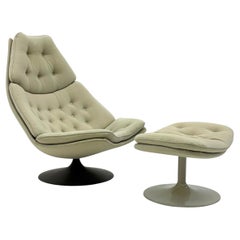 Artifort F588 lounge chair with ottoman by Geoffrey Harcourt