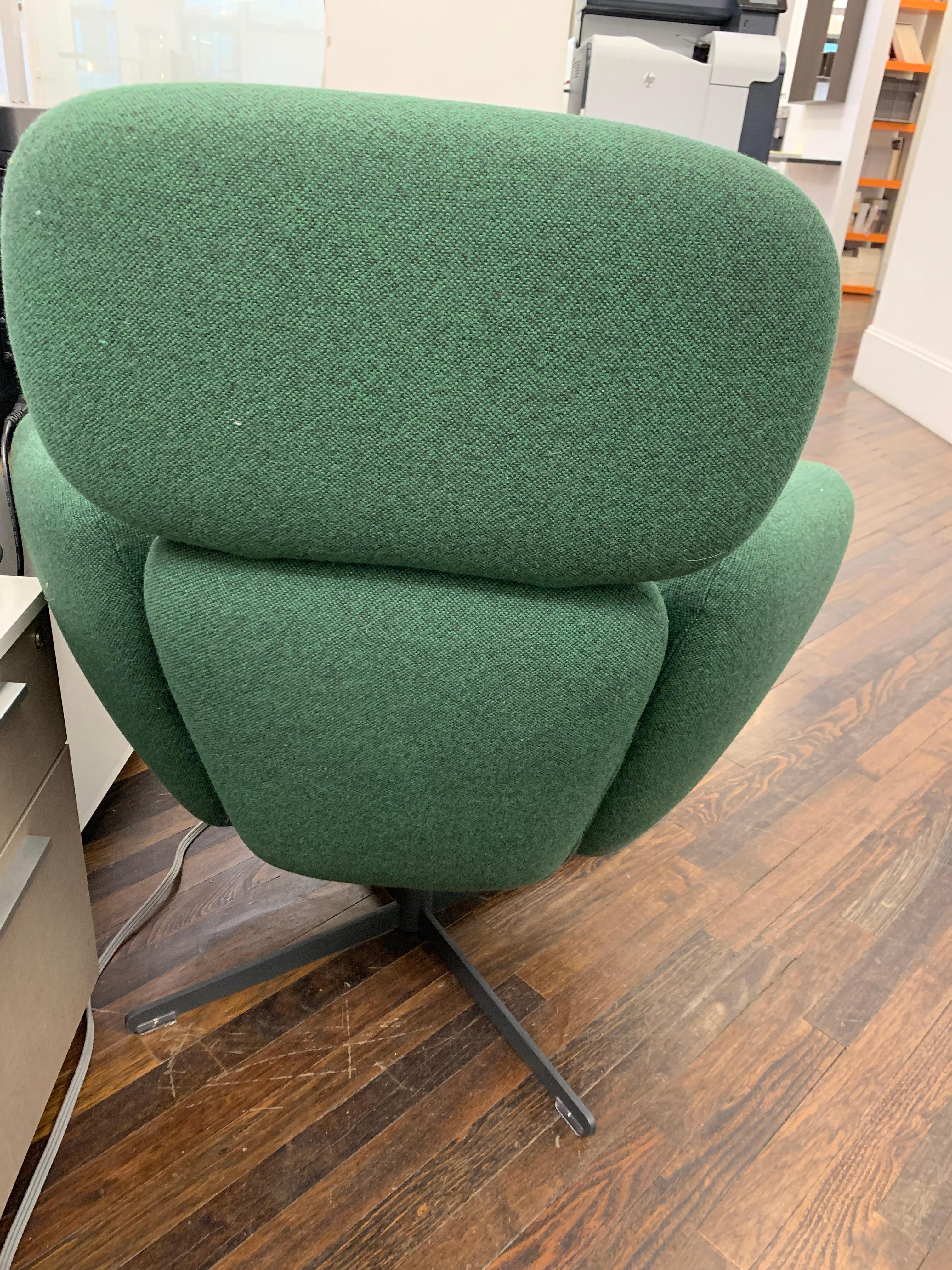 Contemporary Artifort Green Bras High Back Swivel Lounge Chair Designed by Khodi Feiz