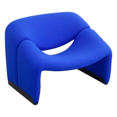 Artifort Groovy F598 Lounge Chair by Pierre Paulin (Cobalt Blue)