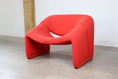 Artifort Groovy F598 (chaise M) par Pierre Paulin en rouge