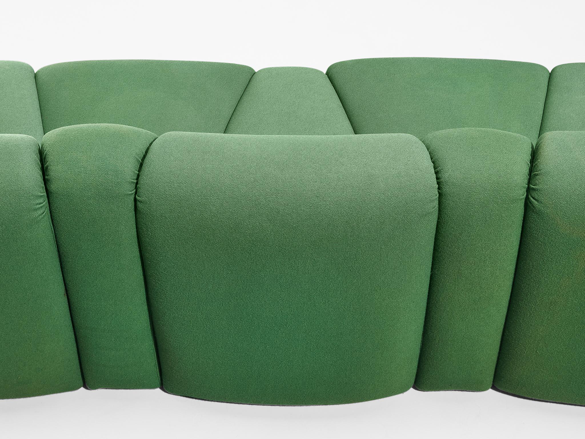 Artifort 'Mississippi' Organic Sectional Sofa in Green Fabric 4