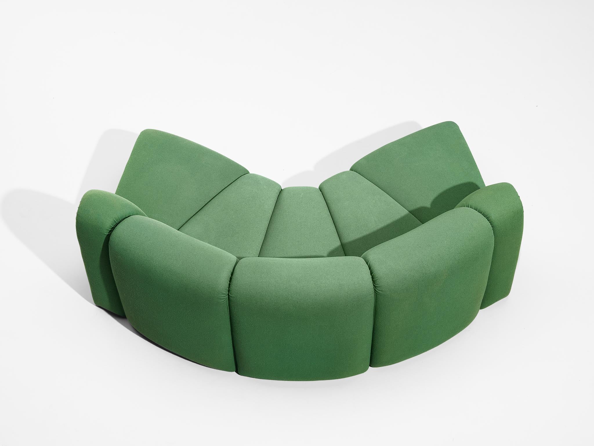 Artifort 'Mississippi' Organic Sectional Sofa in Green Fabric 2
