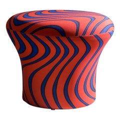 Artifort Mushroom P Stool in Stripes by Pierre Paulin