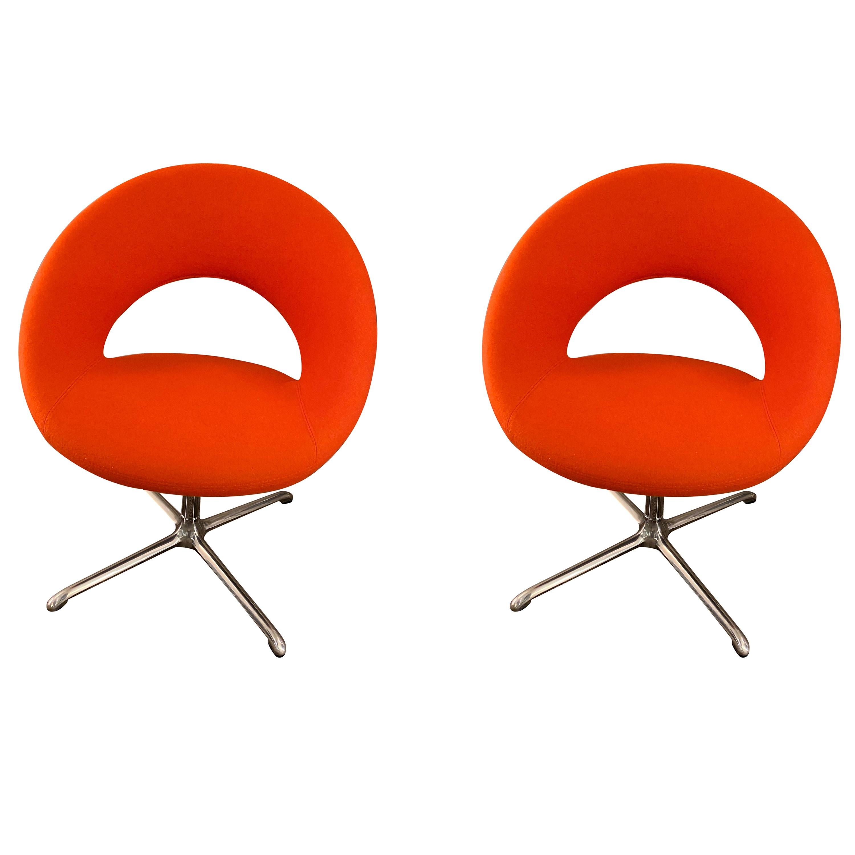 Hoe dan ook Beneden afronden regenval Artifort Nina Set of Two Swivel Chairs Designed by René Holten at 1stDibs