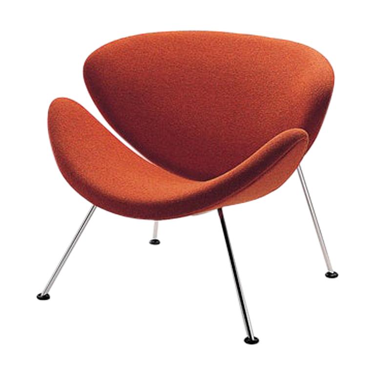 Anpassbarer orangefarbener Artifort-Sessel mit geschwungener Lehne  von Pierre Paulin