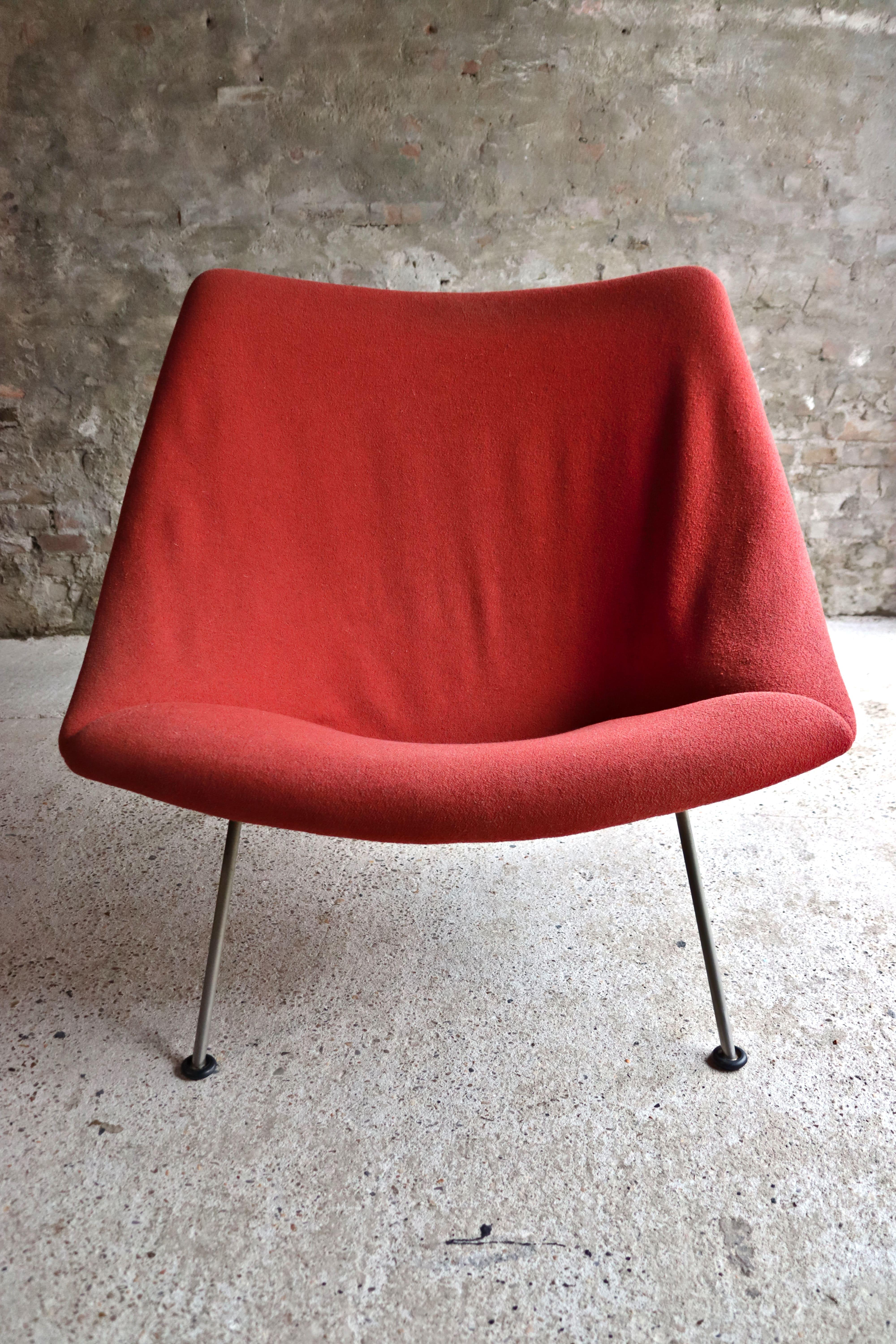 Artifort Oyster, F157, Red, Early Edition, Pierre Paulin, 1960s For Sale 9