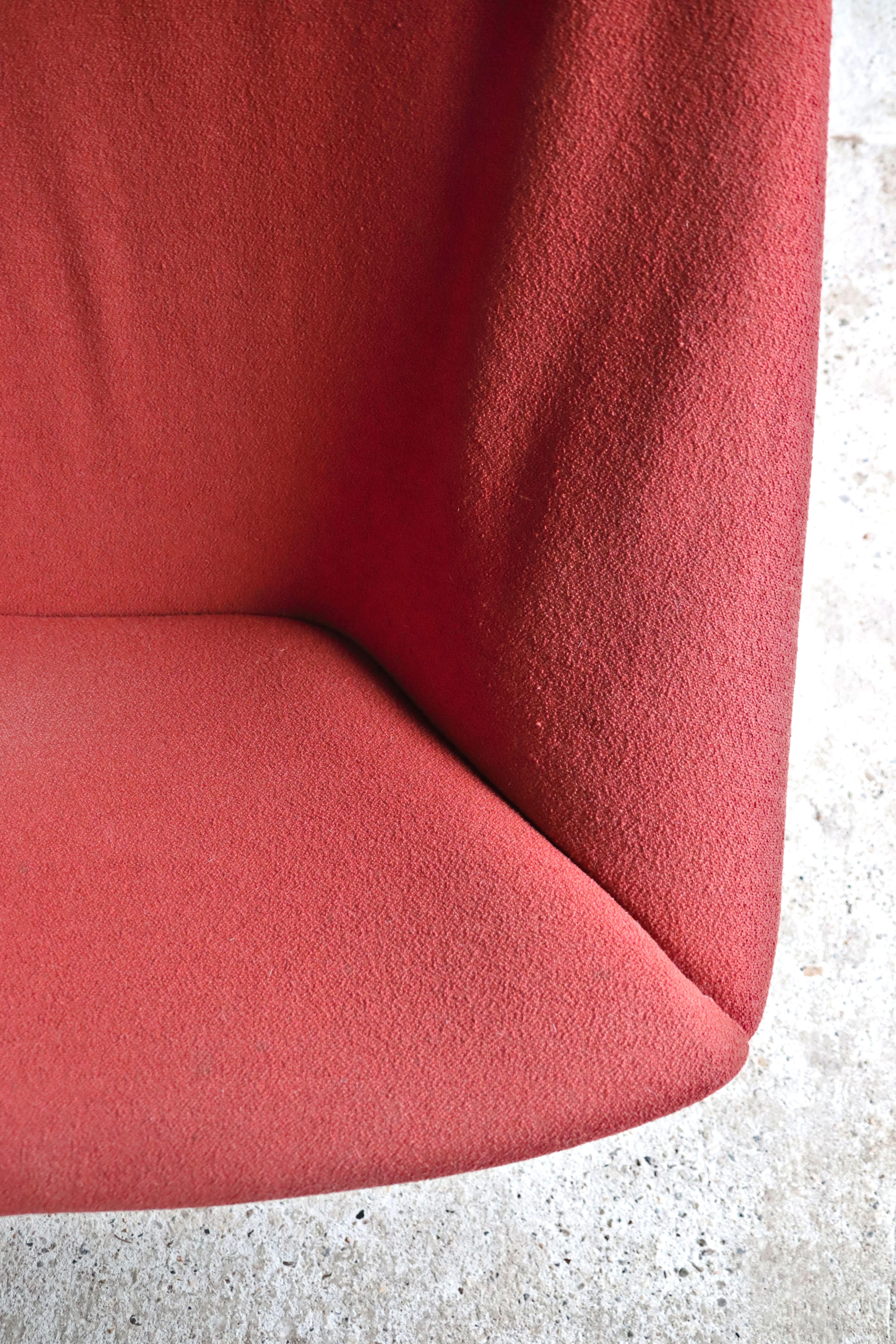 Artifort Oyster, F157, Red, Early Edition, Pierre Paulin, 1960s For Sale 10