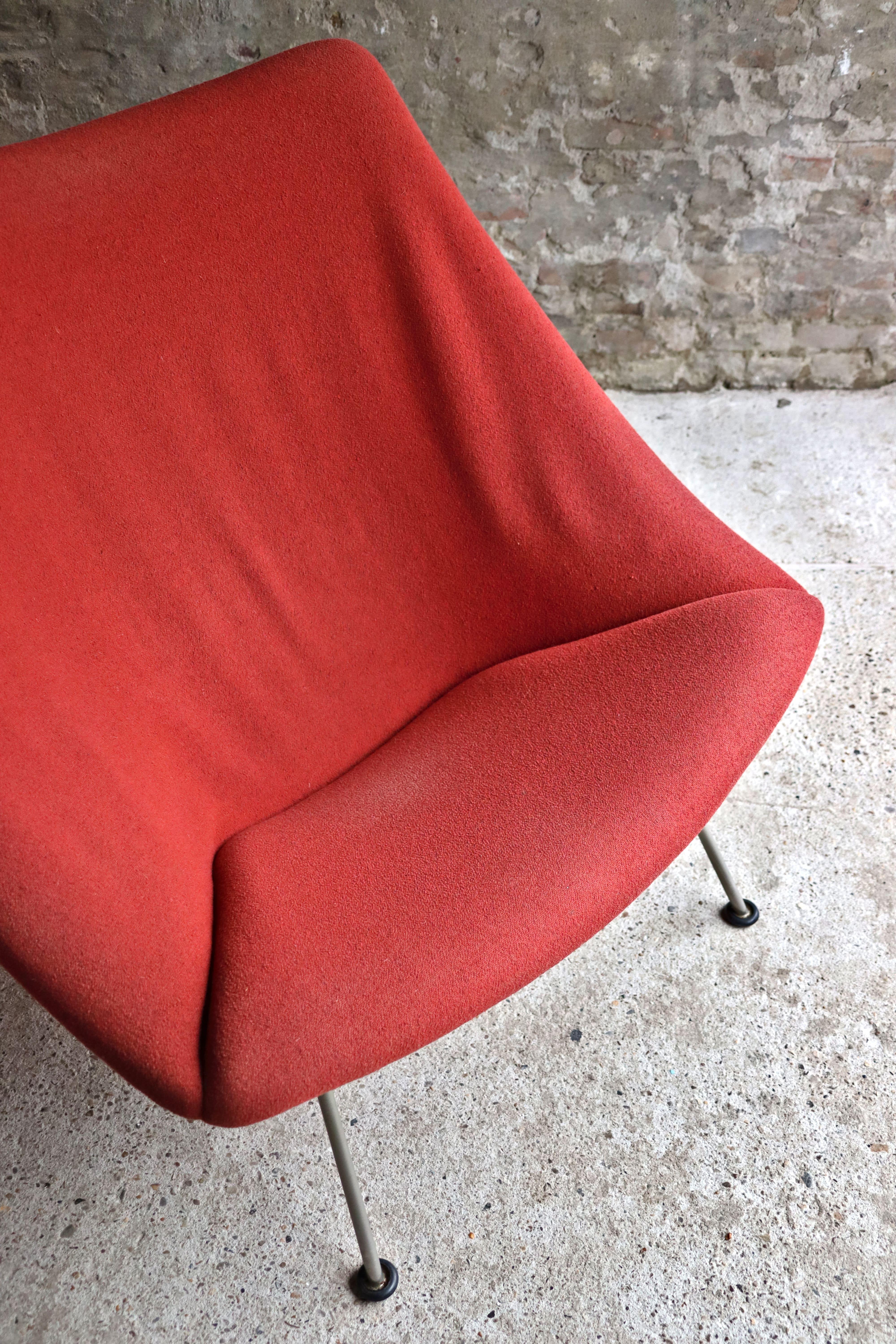 Artifort Oyster, F157, Red, Early Edition, Pierre Paulin, 1960s For Sale 1