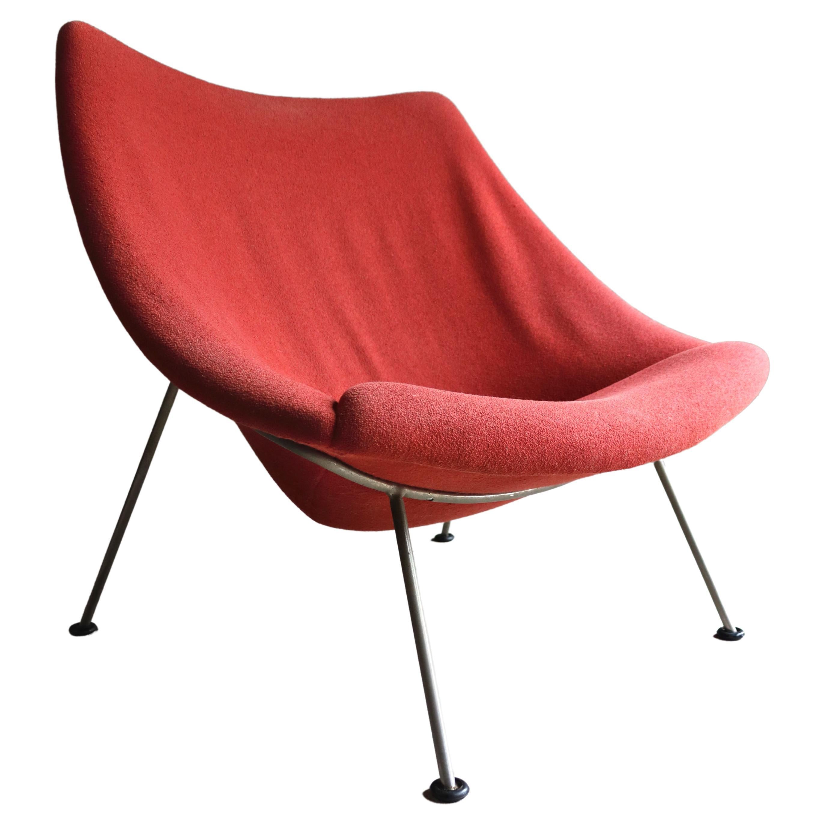 Artifort Oyster, F157, Red, Early Edition, Pierre Paulin, 1960s For Sale