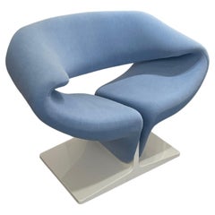Artifort Pierre Paulin Blue Ribbon Velvet Lounge Chair in Stock