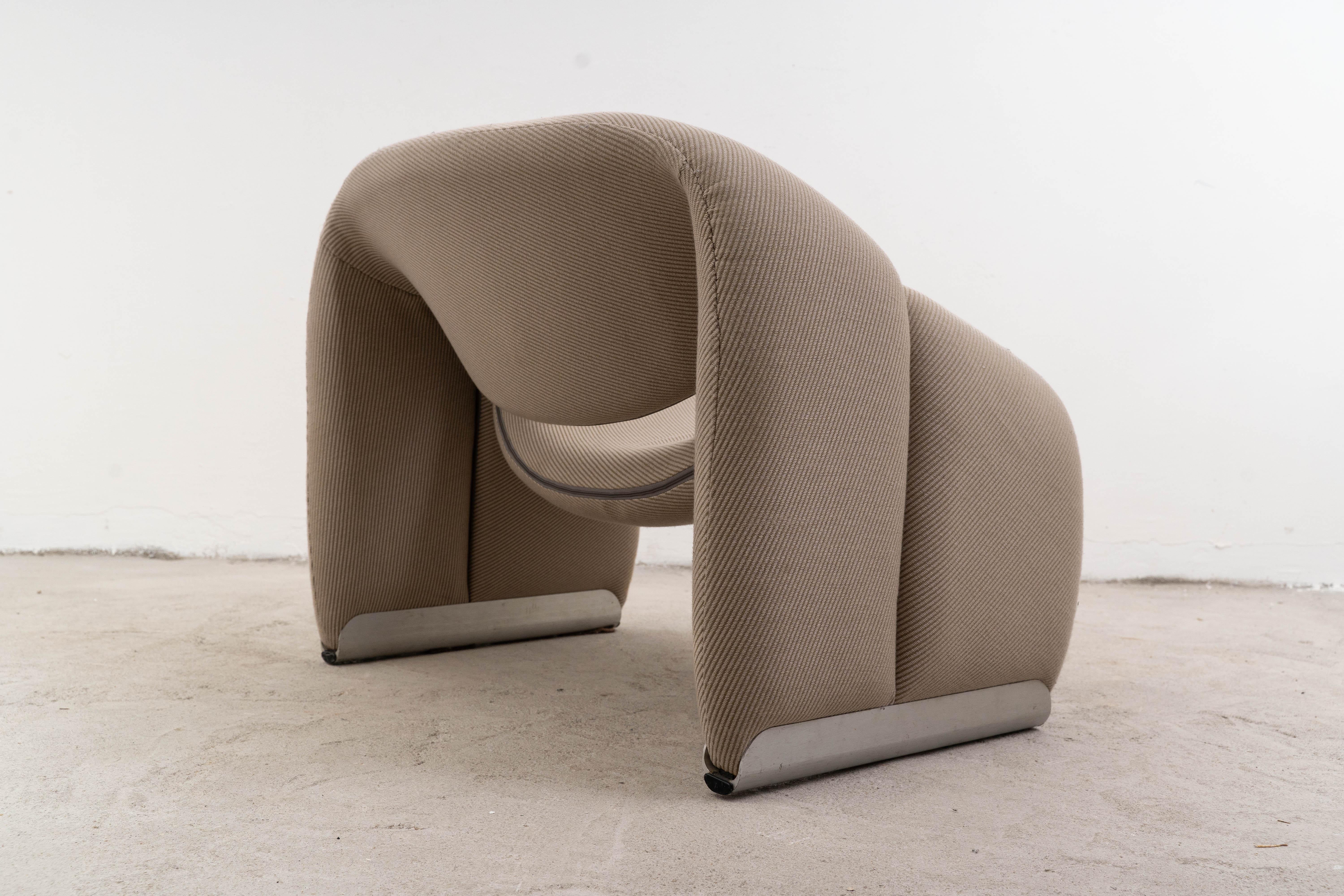 Artifort - Pierre Paulin - Sofa - Groovy Chair - Aluminium, Wool In Good Condition For Sale In Budapest, HU