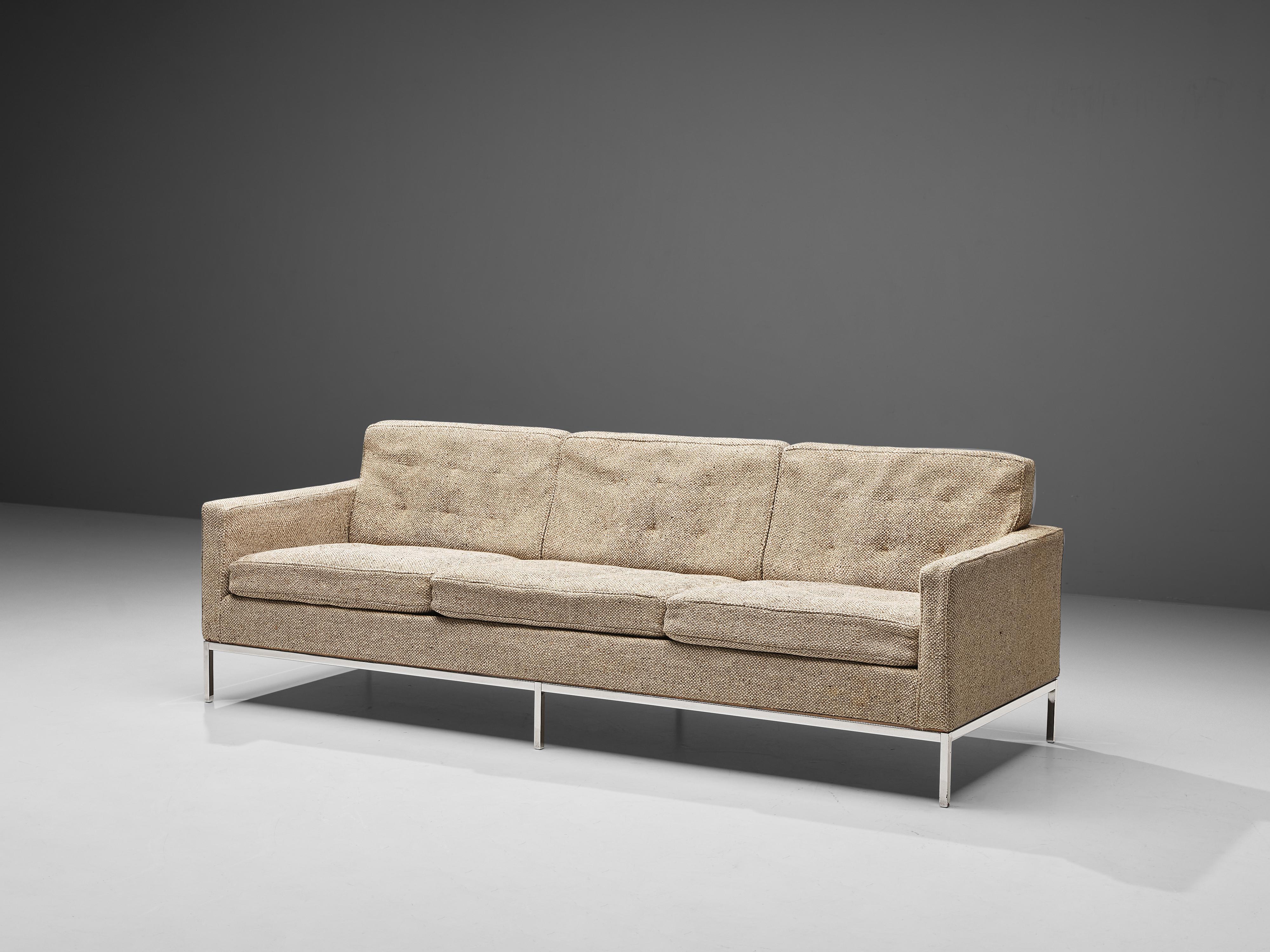 Artifort, sofa model '905', chrome-plated metal, wool, The Netherlands, 1964

The Artifort sofa model '905' was designed by the company in 1964. Although the design was created in the sixties, thanks to its very modest and clean look, it still feels