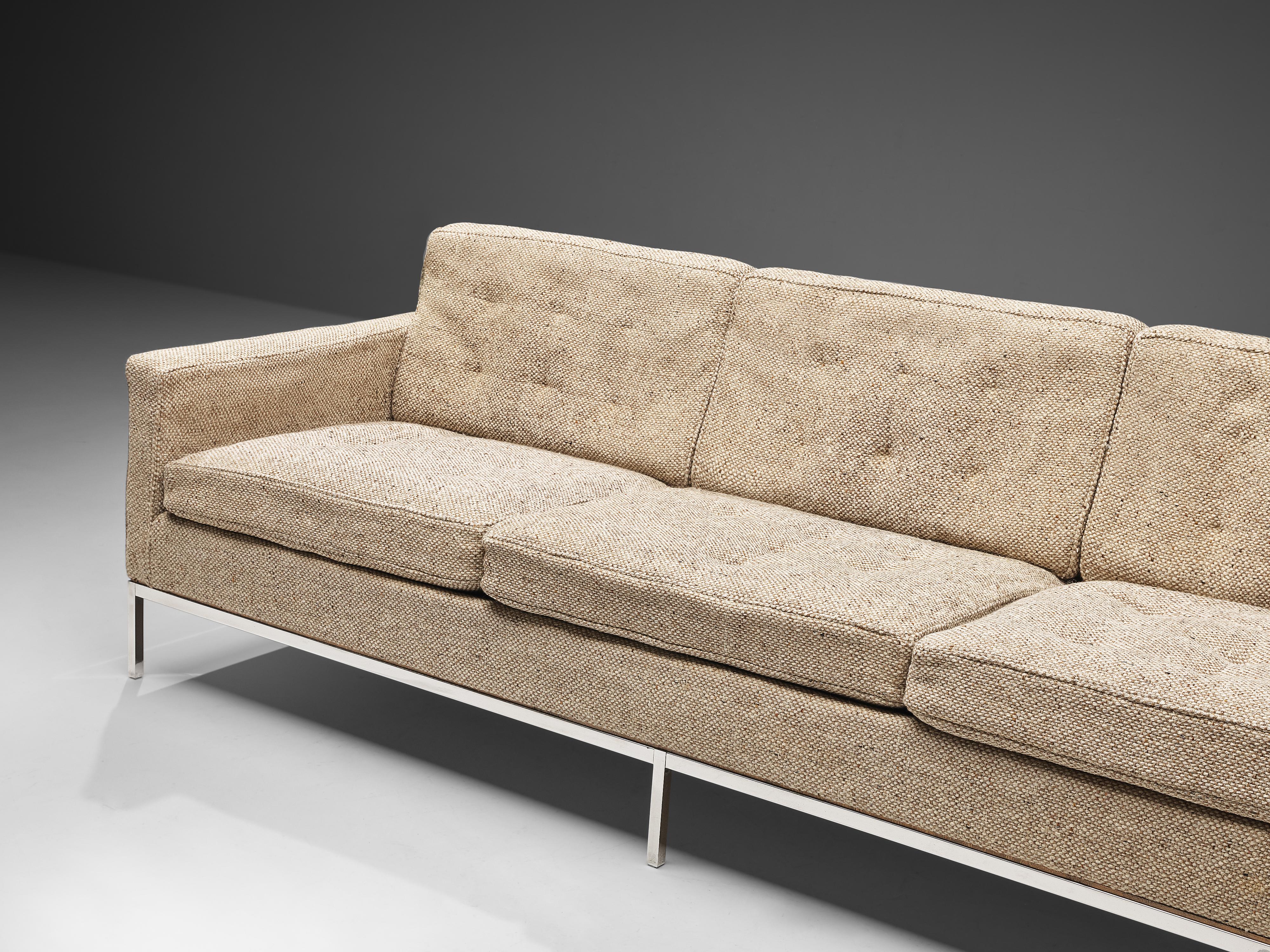 Metal Artifort Sofa in Beige Wool  For Sale