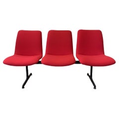 Artifort Three Seat Red Bench by Geoffrey Harcourt RDI