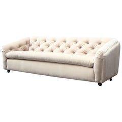 Artifort Tufted Vanilla Velvet Velvet Sofa