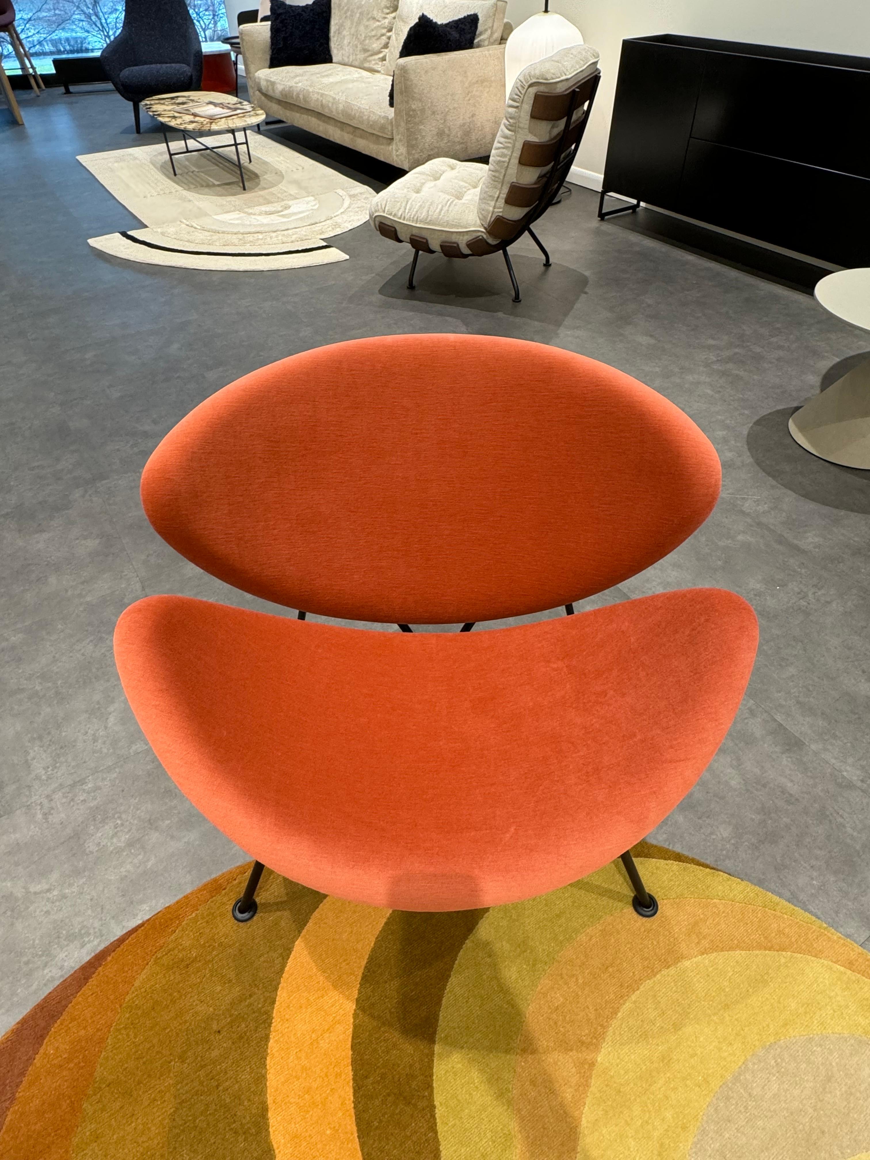Mid-Century Modern Artifort Velvet Orange Slice Armchair by Pierre Paulin  in STOCK For Sale