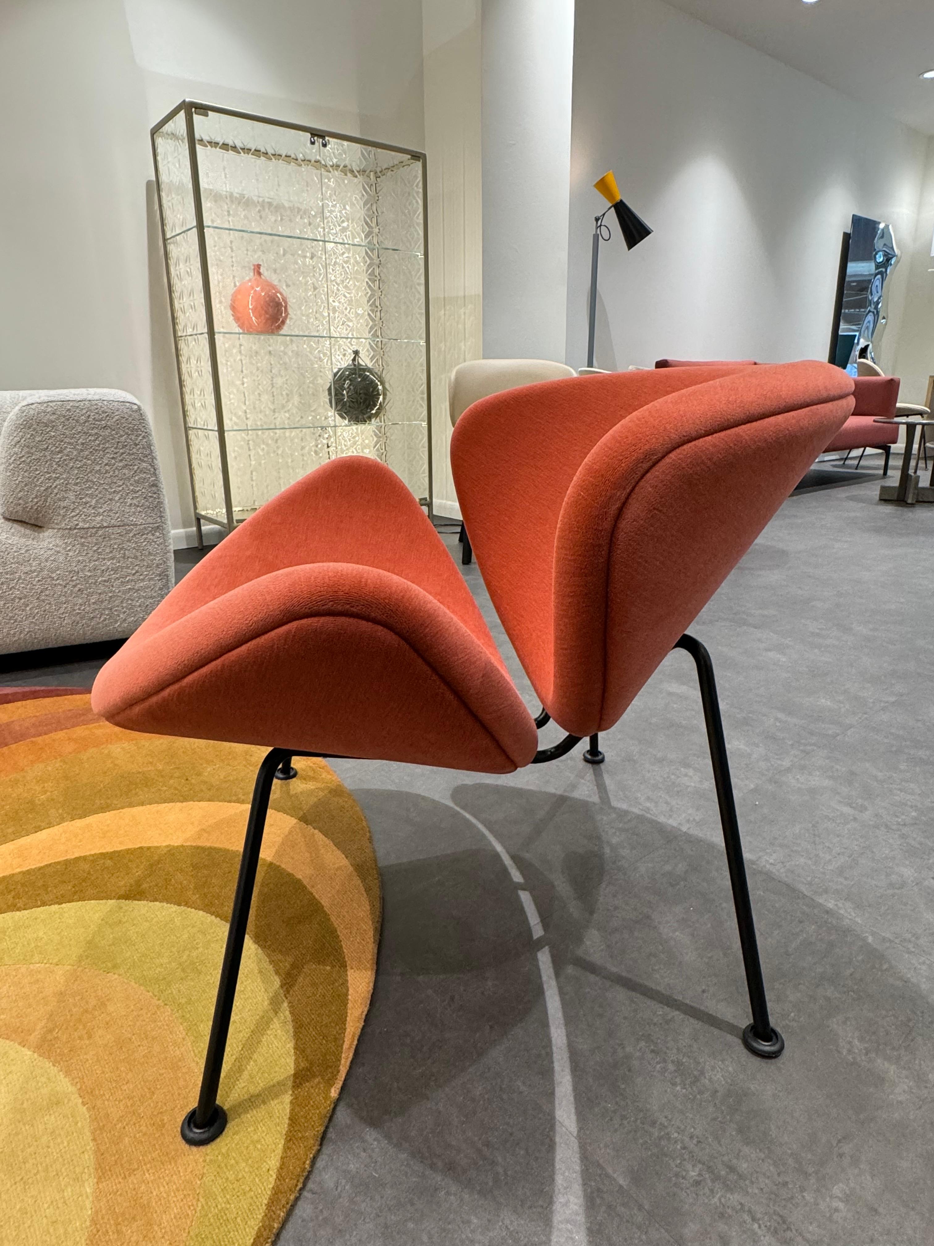 Contemporary Artifort Velvet Orange Slice Armchair by Pierre Paulin  in STOCK For Sale