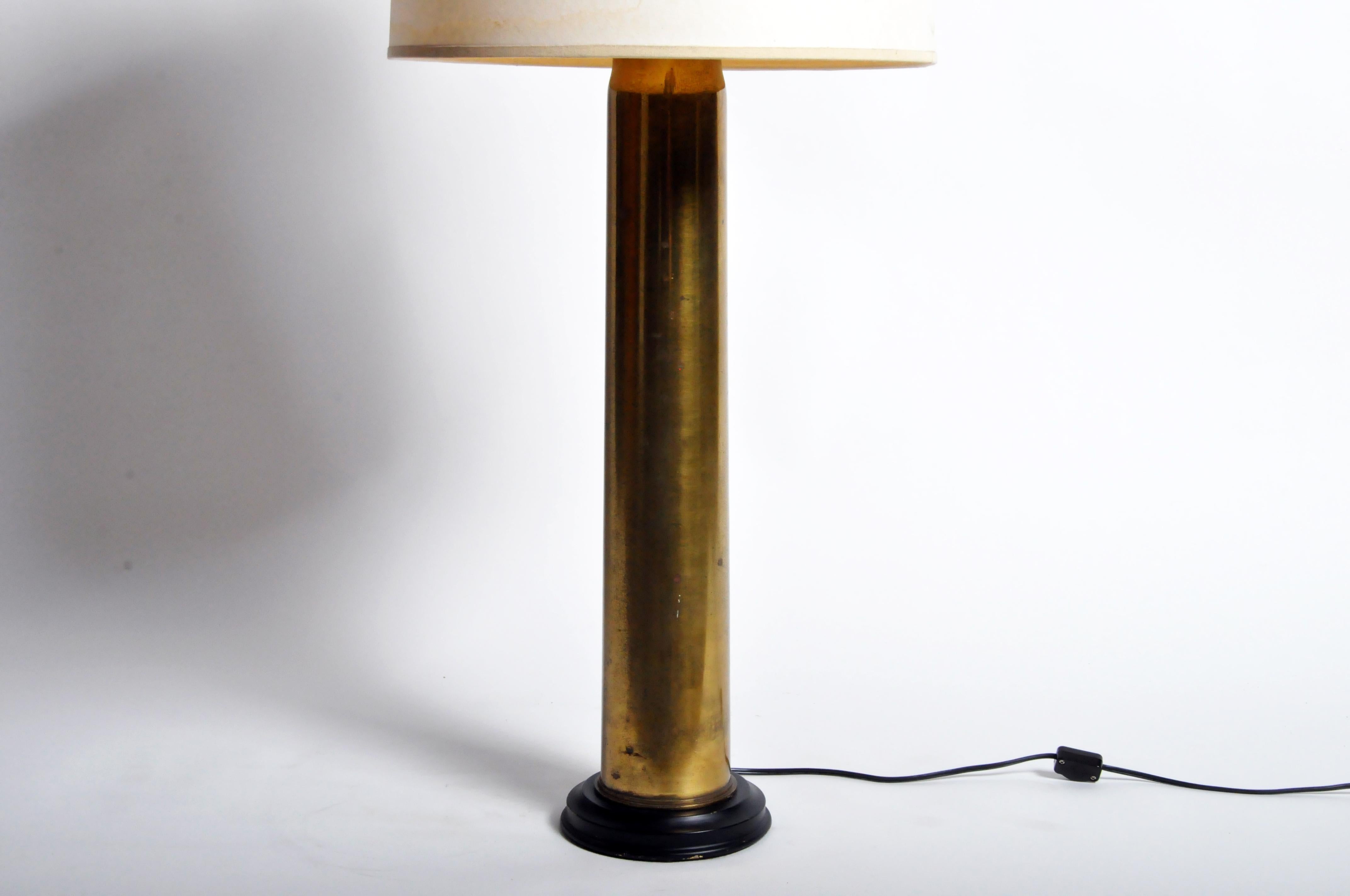 Artillery Shell Casing Lamp In Good Condition In Chicago, IL