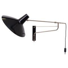Artimeta adjustable black and Nickel Wall lamp 1950s Holland