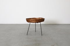 Artimeta Rattan Catch-All Basket on Black Metal Tripod Stand