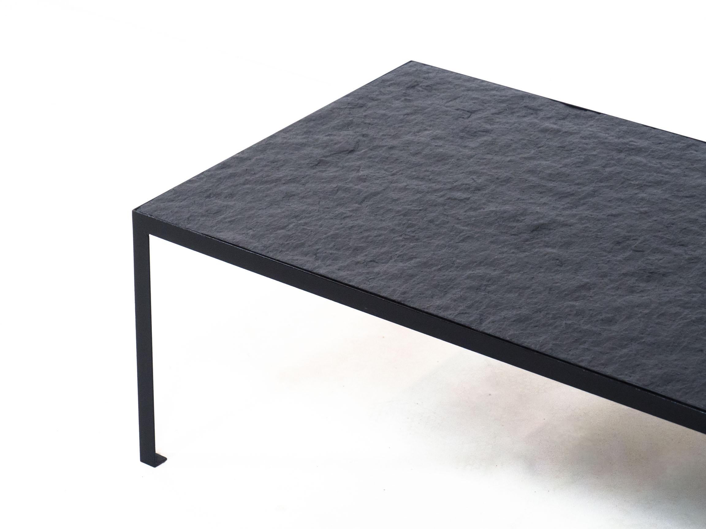 Post-Modern Artimeta stone slate coffee table – Floris Fiedeldij For Sale