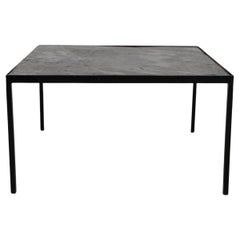 Artimeta Stone Top Coffee Table with Black Enameled Base