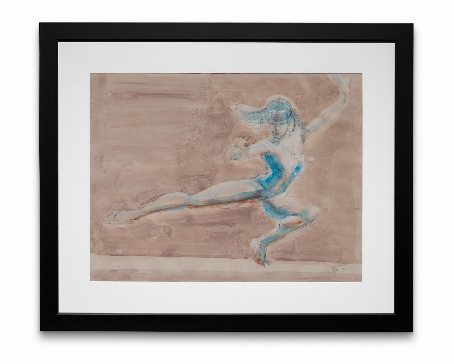 Artis Lane Nude Painting – „ „Dance““, Acryl und Graphit auf Papier