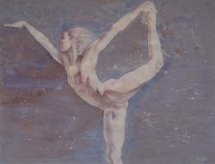 "Ballerina", tecnica mista su carta