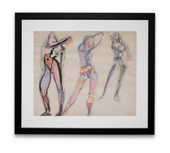 "Dancers", Mixed Media on Paper