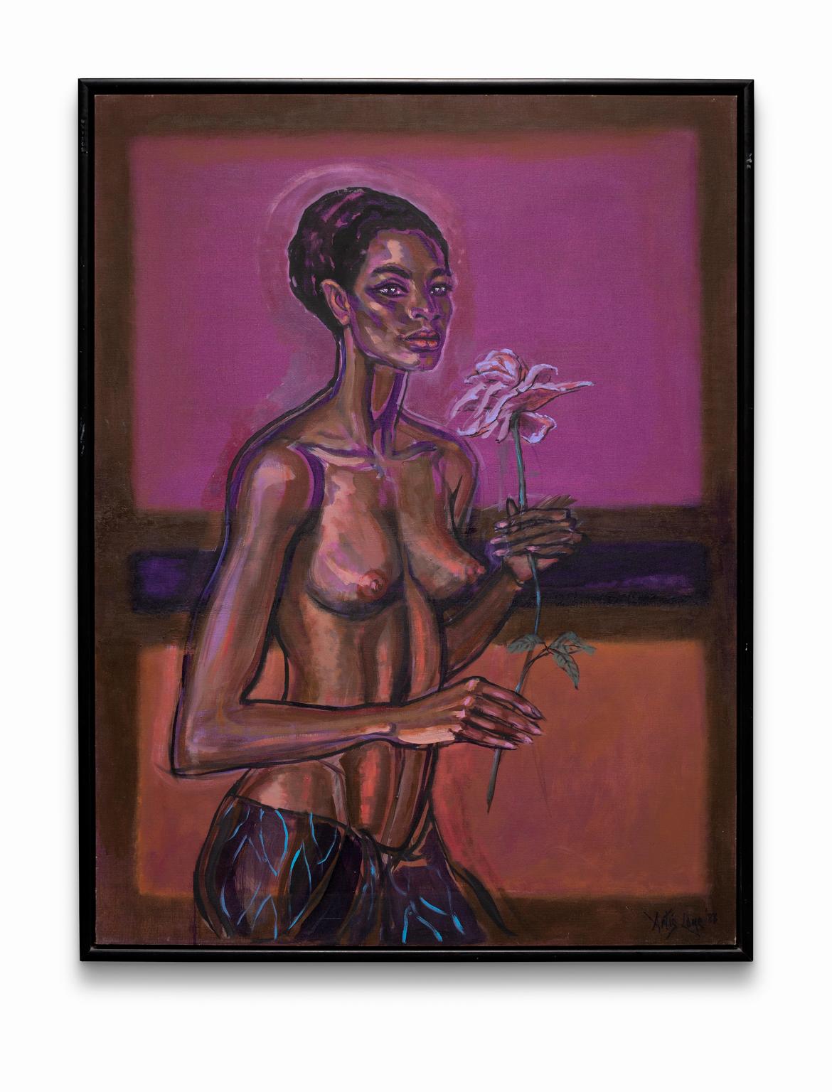 Artis Lane Nude Painting - "Female", Acrylic on Canvas