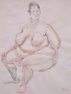 "Goddess I", Acrylic and Graphite on Paper