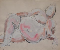 „“Göttin II“, Acryl und Graphit auf Papier