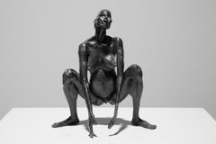 "Birth" Sculpture, Bronze with Black Patina, Female, Nude