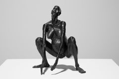 "Birth" Sculpture, Bronze with Black Patina, Female, Nude