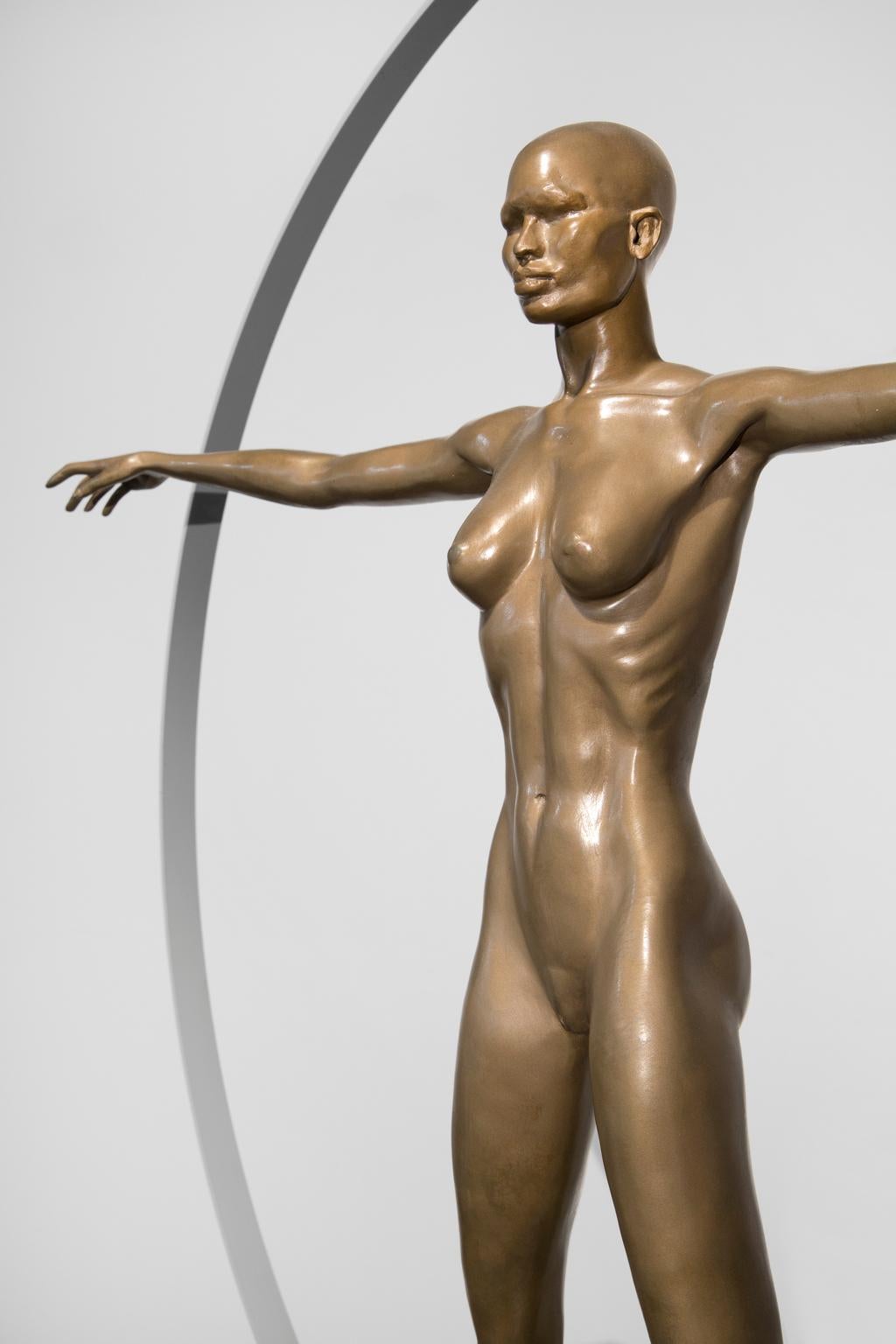 « Nouvelle femme », bronze, femme nue sur le devant, sculpture figurative  en vente 2