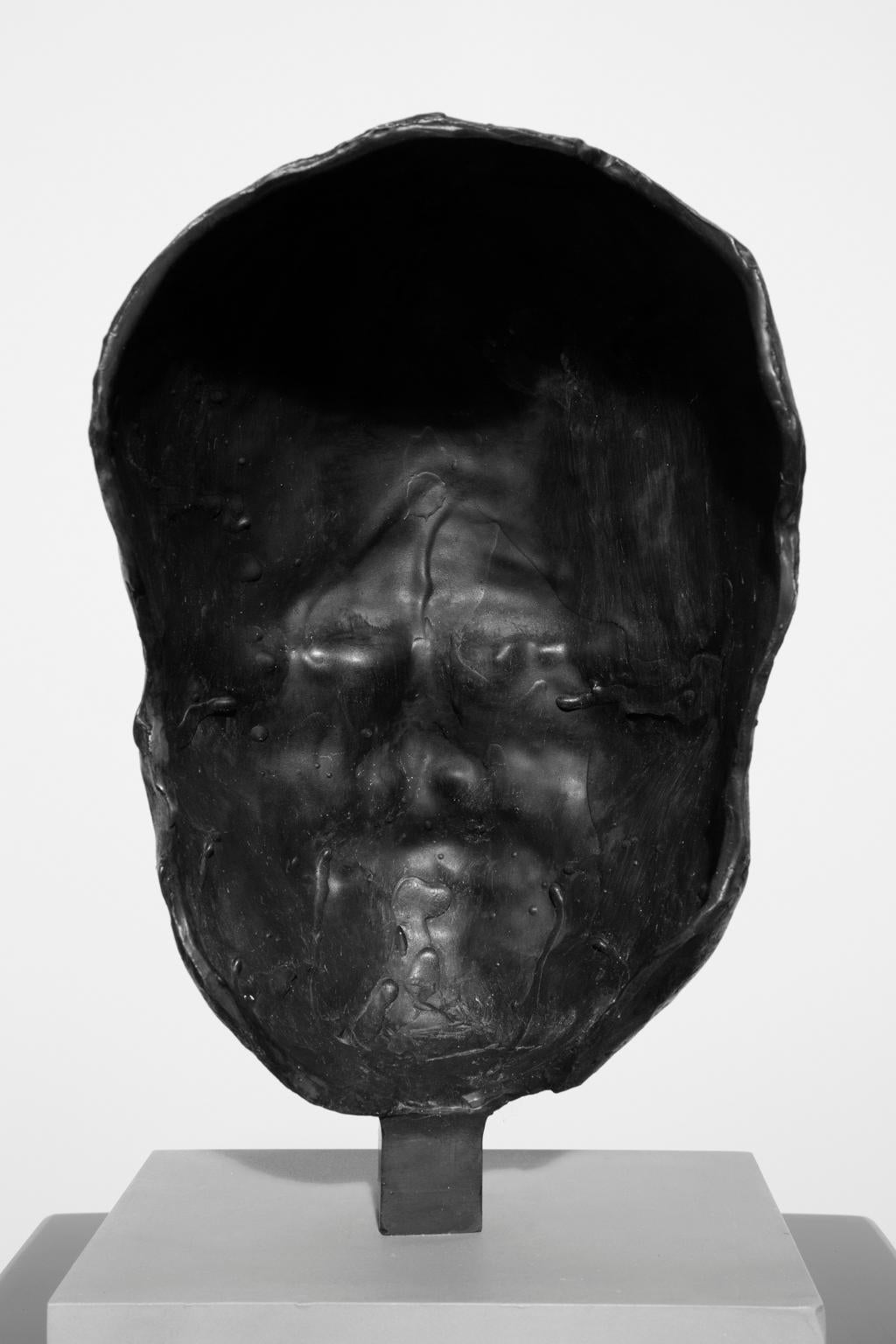 « Masque nubian » Homme, tête, sculpture, bronze en vente 2
