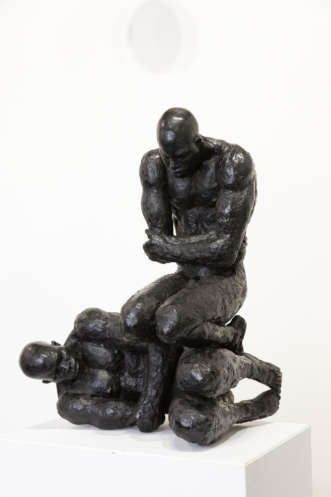 Bronzeskulptur „Rebirth“ mit Patina, Figuren, Nackt, männlich – Sculpture von Artis Lane