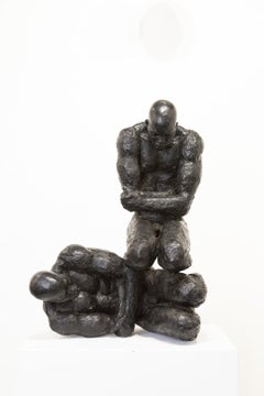 "Rebirth" Bronze Sculpture with Patina, Figures, Naked, Male