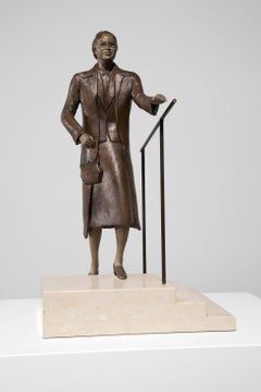 "Rosa Parks Ascending Steps" Bronze, Portrait, Iconic Figure, Historical Scene