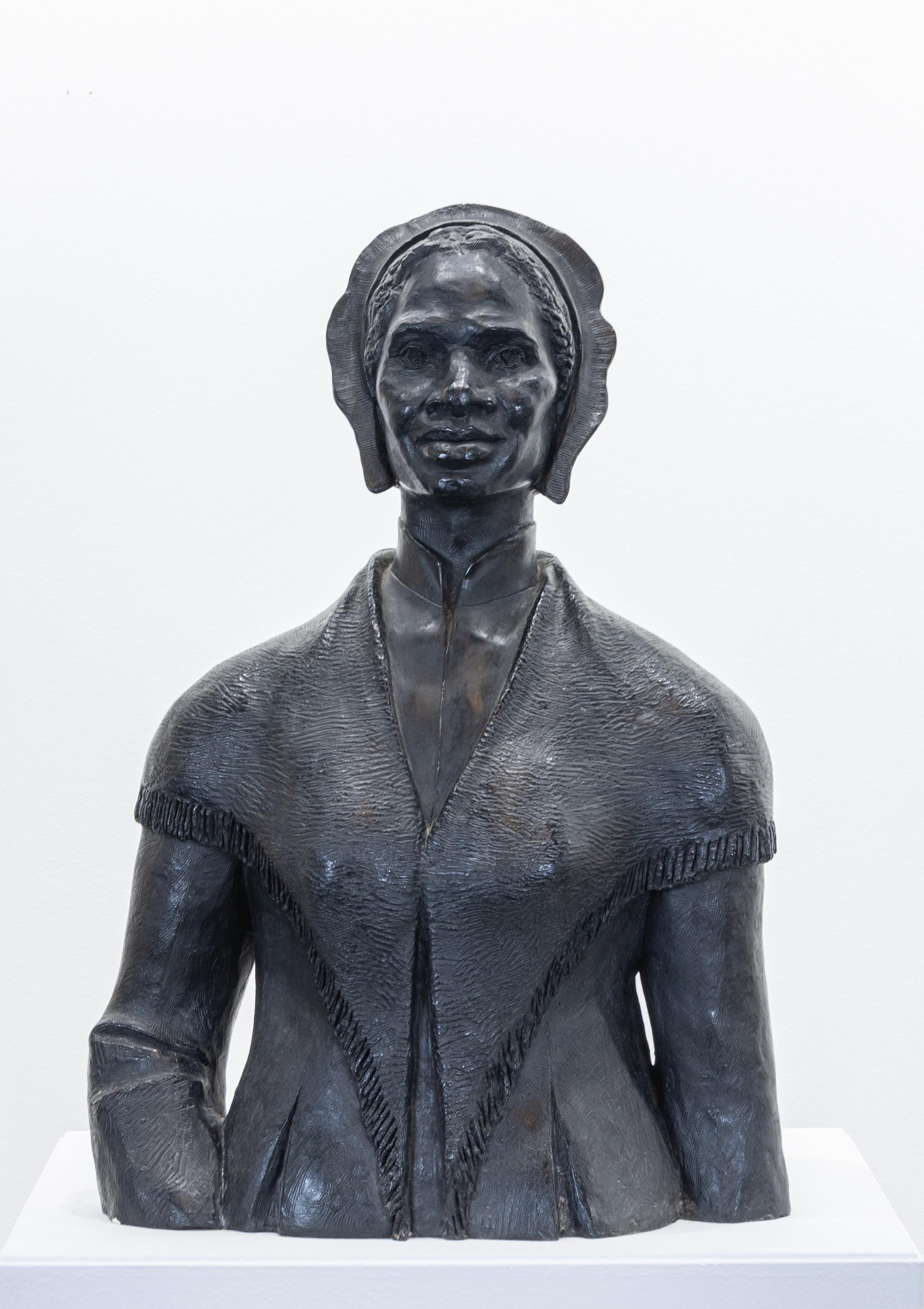 Artis Lane Figurative Sculpture - "Sojourner Truth" Bronze Sculptural Bust, Portrait, 